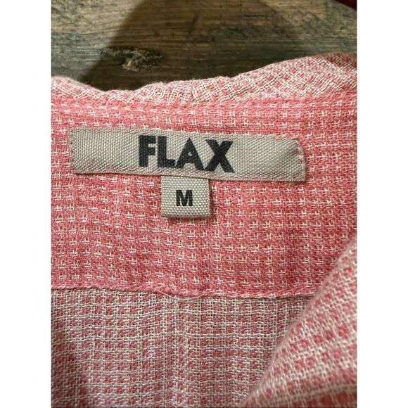 FLAX NWOT Linen Button Front Cropped cardigan Jacket Boho Lagenlook size M - Picture 4 of 10